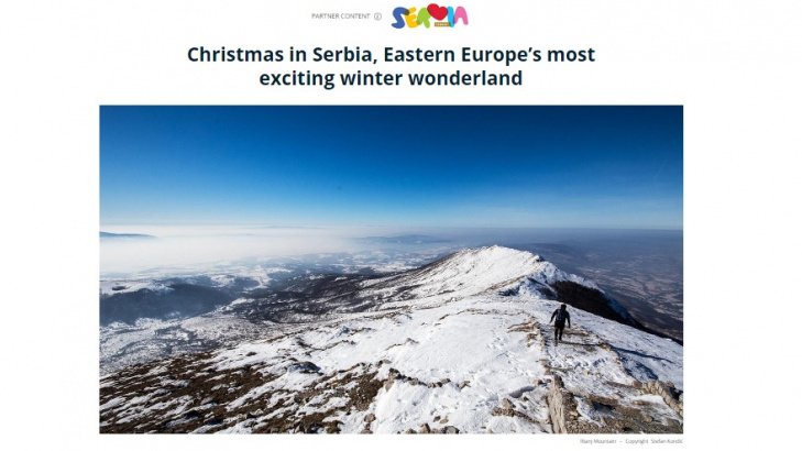 Preporuka zimskog odmora u Srbiji na globalnoj mreži Euronews