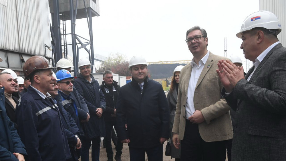 Predsednik Vučić obišao radove na revitalizaciji bloka B termoelektrane Nikola Tesla B