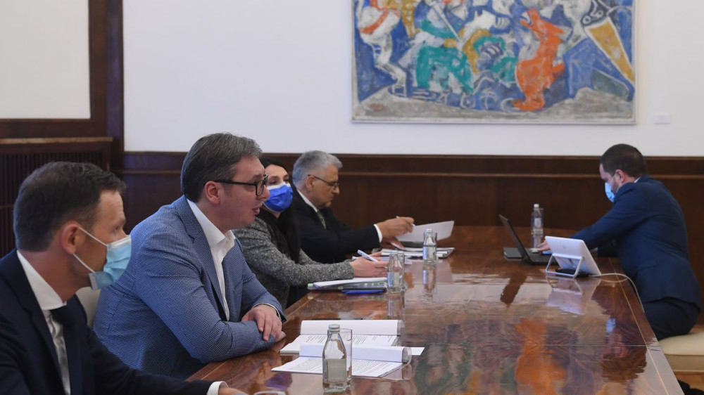 Sastanak predsednika Vučića sa predstavnicima delegacije MMF