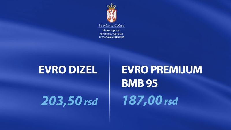 Utvrđene najviše maloprodajne cene derivata nafte do 3. juna