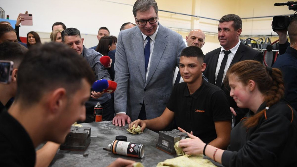 Predsednik Vučić na otvaranju pogona Gruner Srbija