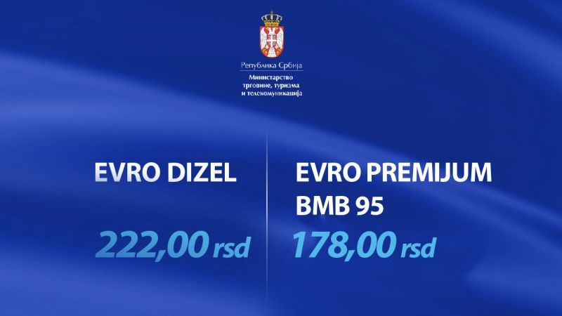 Bez promene cena derivata nafte do 31. oktobra