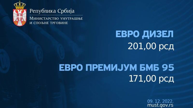 Snižene cene goriva na pumpama u narednih sedam dana