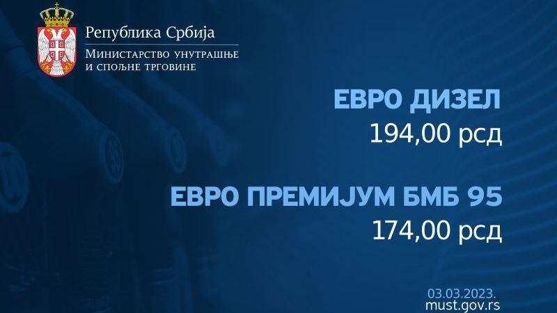 U narednih nedelju dana gorivo skuplje za tri dinara