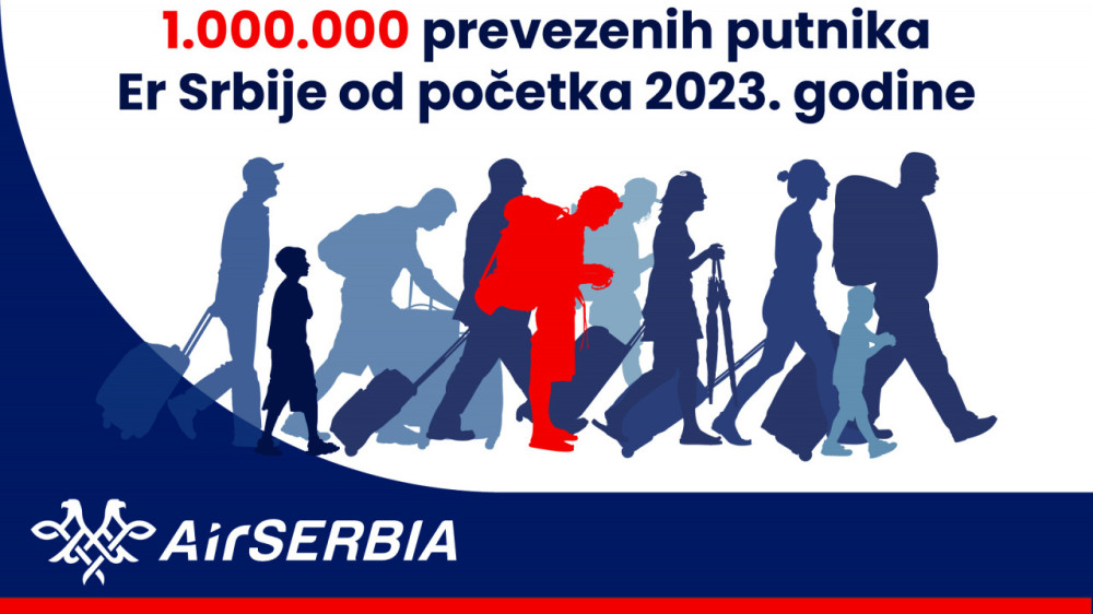 Er Srbija prevezla milion putnika od poečtka godine