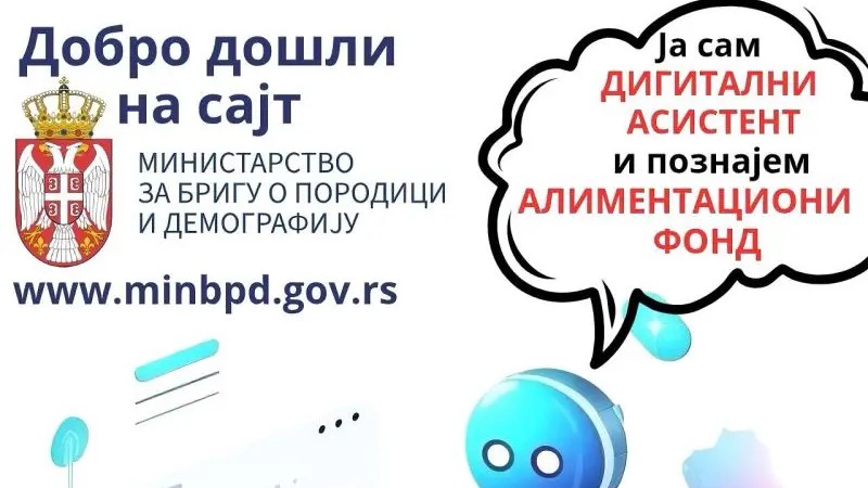 Virtuelni asistent za pitanja iz Alimentacionog fonda